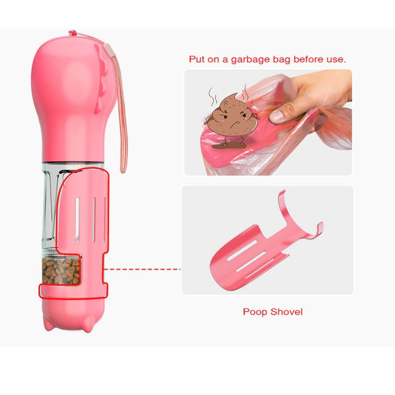 4 in 1 Portable Pet Water Bottle