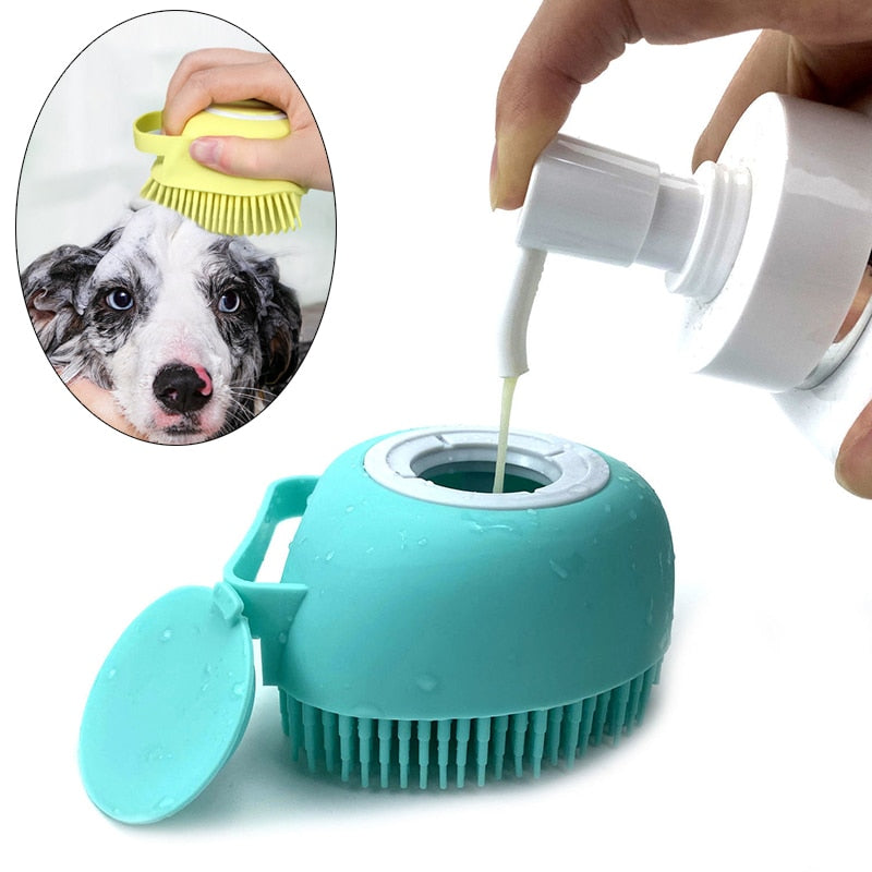 Fabehe Pet Shampoo Massager Brush - Grooming Scrubber